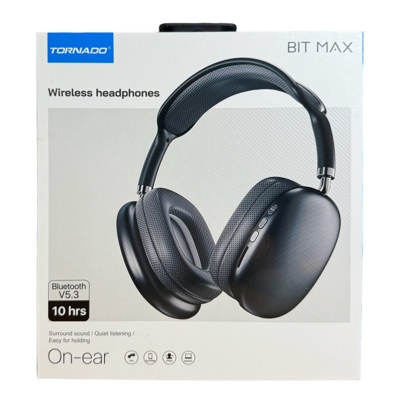 Навушники Bluetooth Tornado TSB-3 BitMax накладні dark grey