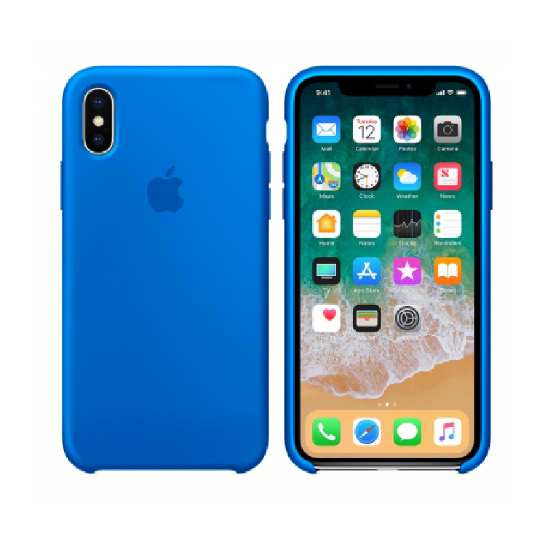 Накладка Original Silicone Case iPhone XS Max blue royal