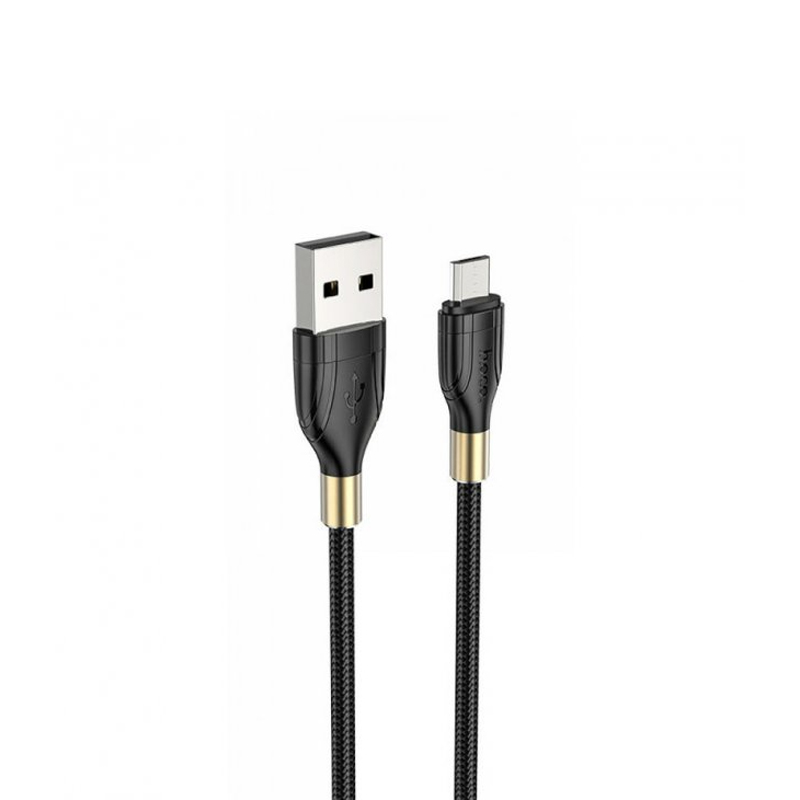 USB кабель Hoco U92 Gold collar microUSB black