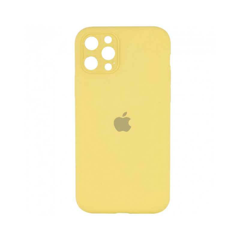 Накладка Original Silicone Case iPhone 12 Pro yellow mellow Close Camera