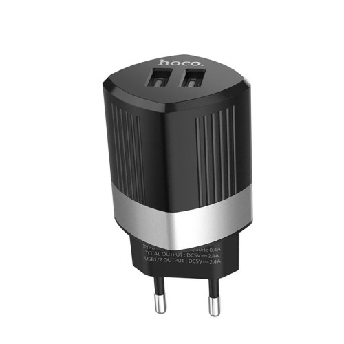 Зарядний пристрій Hoco C55A 2 USB 2400 mA black