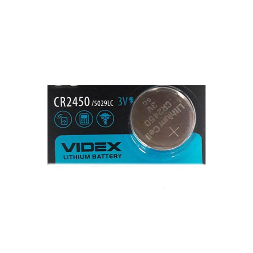 Батарейка Videx CR2450 Lithium 3V 1шт Батарейка Videx CR2450 Lithium 3V 1шт