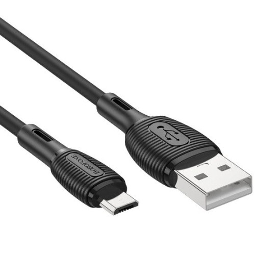 USB кабель Borofone BX86 microUSB black USB кабель Borofone BX86 microUSB black