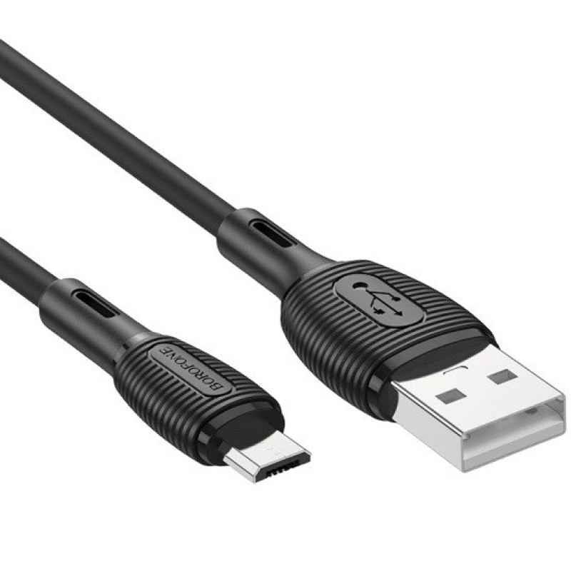 USB кабель Borofone BX86 microUSB black