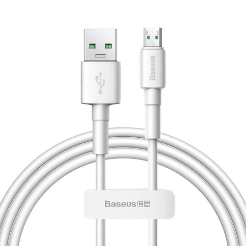 USB кабель Baseus CAMSW-D02 microUSB white USB кабель Baseus CAMSW-D02 microUSB white