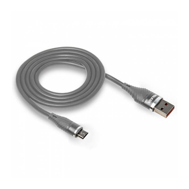 USB кабель Walker C735 microUSB grey