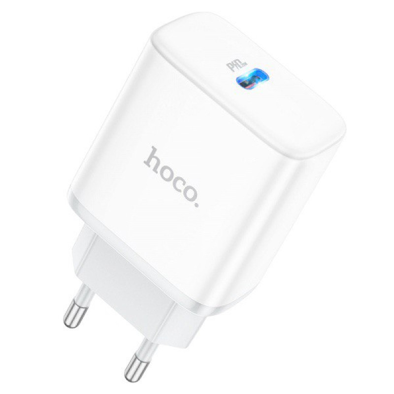 Зарядний пристрій Hoco C104A USB-C  PD 20W white