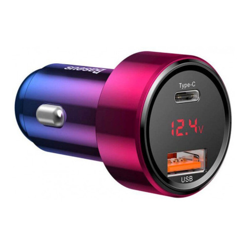 Автомобільний зарядний пристрій Baseus 1 USB + Type-C 6A, LCD, QC red (CCMLC20C-09) Автомобільний зарядний пристрій Baseus 1 USB + Type-C 6A, LCD, QC red (CCMLC20C-09)