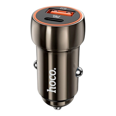 Автомобільний зарядний пристрій Hoco Z46A USB-A, USB-C 20W black Автомобільний зарядний пристрій Hoco Z46A USB-A, USB-C 20W black