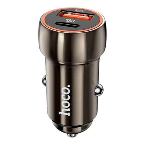 Автомобільний зарядний пристрій Hoco Z46A USB-A, USB-C 20W black Автомобільний зарядний пристрій Hoco Z46A USB-A, USB-C 20W black