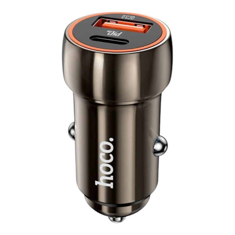 Автомобільний зарядний пристрій Hoco Z46A USB-A, USB-C 20W black Автомобільний зарядний пристрій Hoco Z46A USB-A, USB-C 20W black