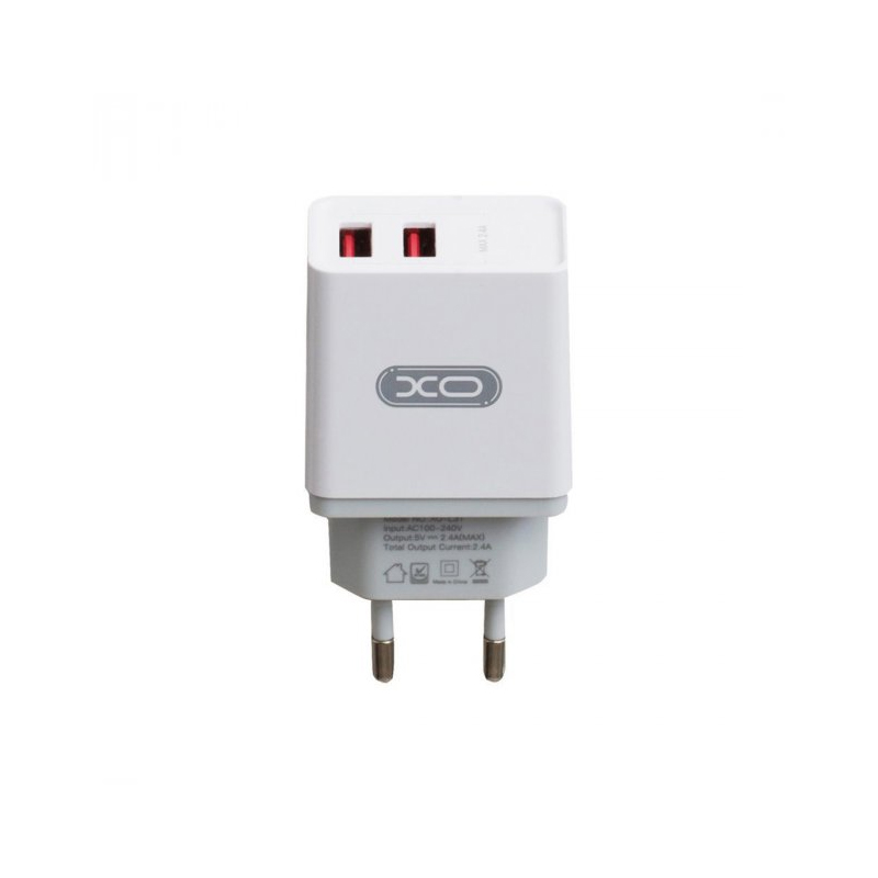 Зарядний пристрій XO L31 2 USB 2400 mA white