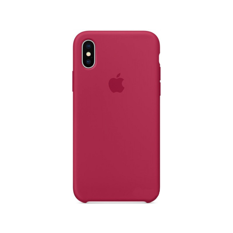 Накладка Original Silicone Case iPhone XS Max rose red