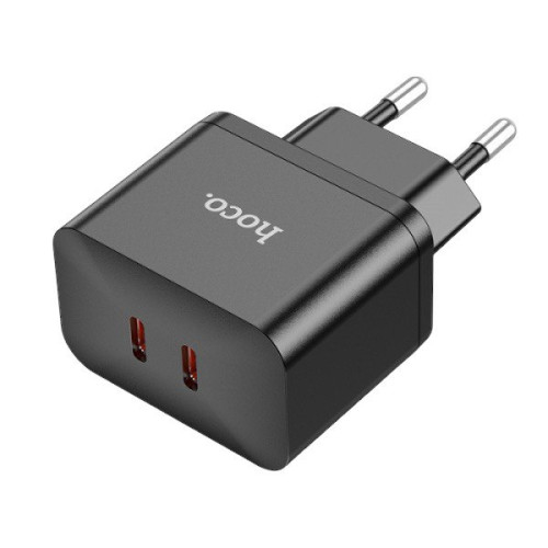 Зарядний пристрій Hoco N29 2 USB-C, PD 35W Black