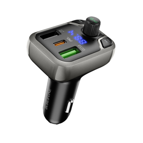 FM трансмітер Bluetooth Borofone BC38 PD20W+QC3.0 BT V5.0 black FM трансмітер Bluetooth Borofone BC38 PD20W+QC3.0 BT V5.0 black