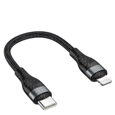 USB кабель Type-C на Lightning black 25 см USB кабель Type-C на Lightning black 25 см